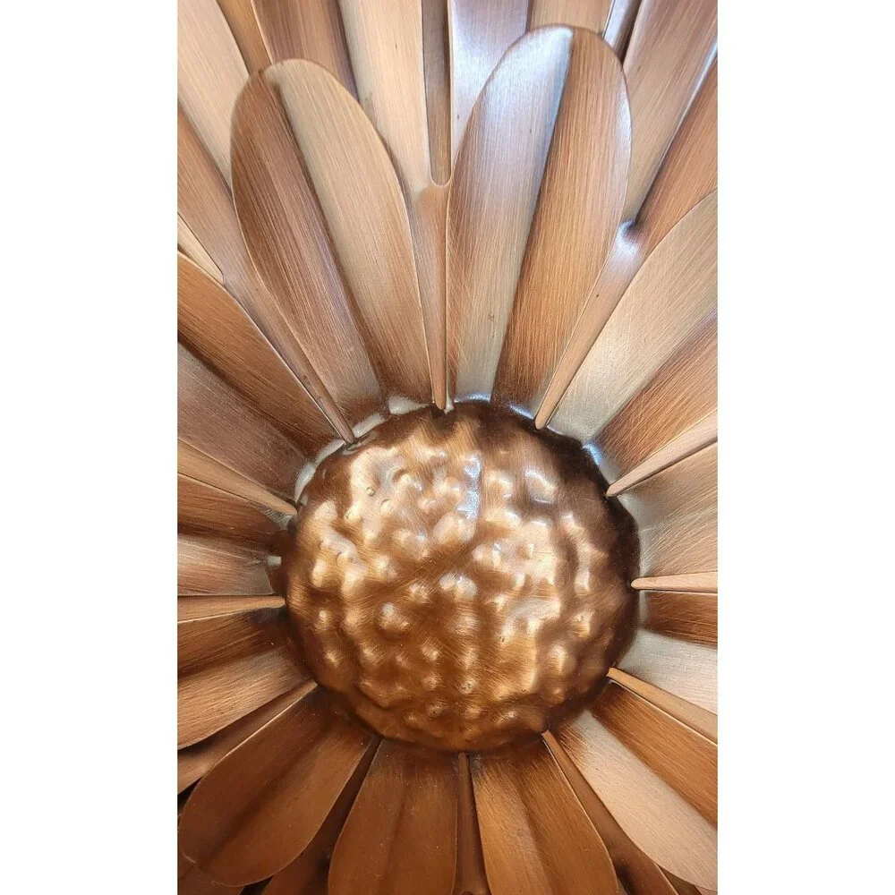 Vintage 1970's Metal Sunflower Sculpture - Picture 6 of 8